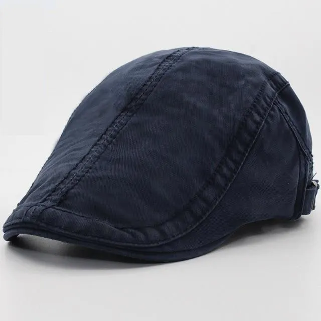 6 Colours Classic Solid Casual Retro Fashion Cotton Visor Berets for Men