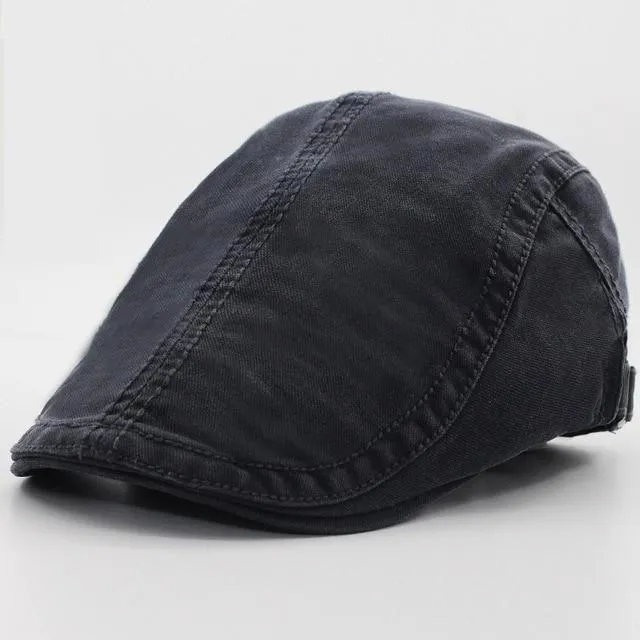 6 Colours Classic Solid Casual Retro Fashion Cotton Visor Berets for Men