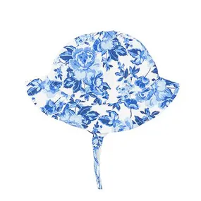 Angel Dear Sun Hat Roses in Blue