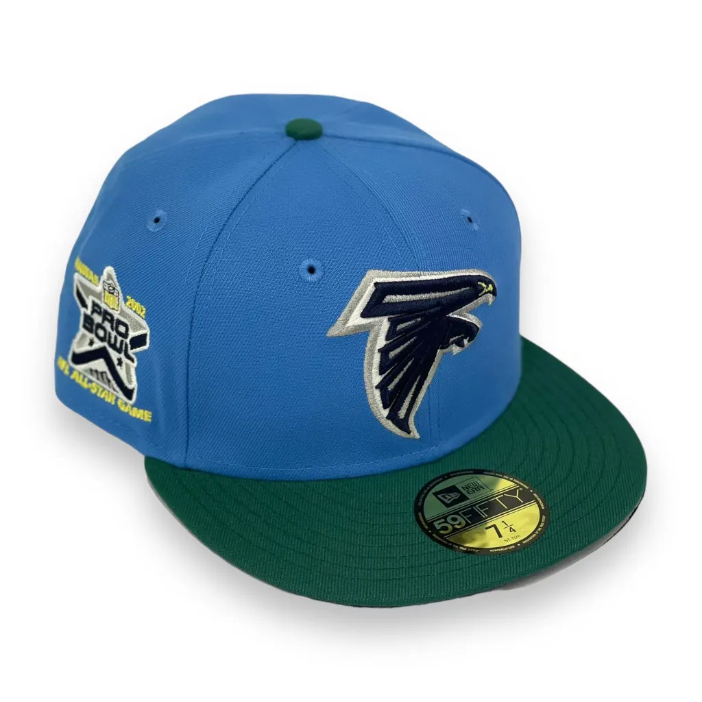 ATLANTA FALCONS (SKY) (2002 PRO BOWL) NEW ERA 59FIFTY FITTED (GREEN UNDER VISOR)