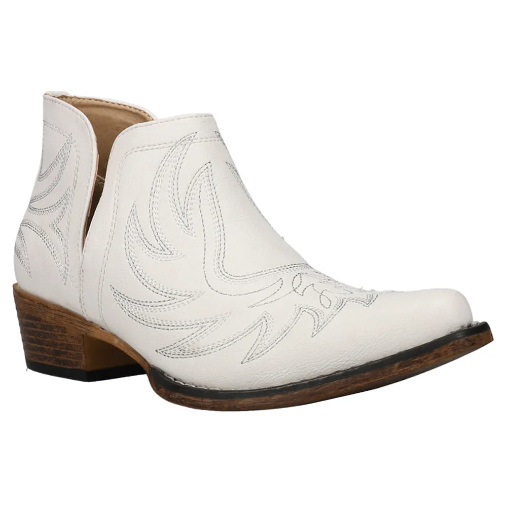 Ava Embroidered Snip Toe Cowboy Booties