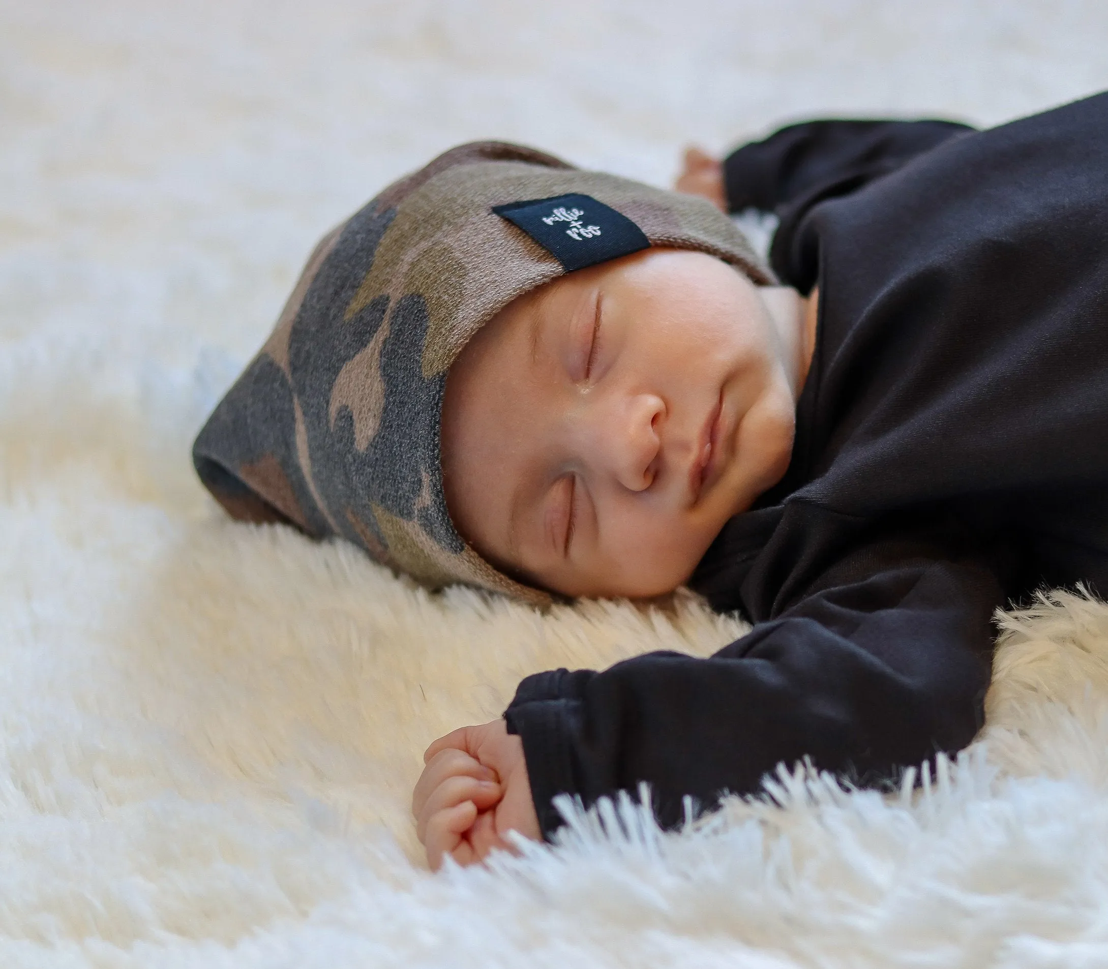 BEANIE- Dusty Brown Camo