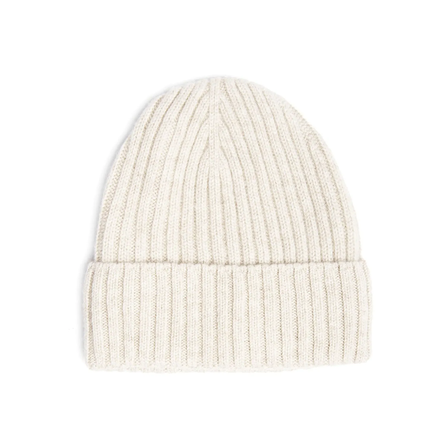 BEIGE RIBBED BEANIE