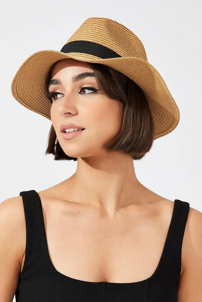 Beige Straw Hat