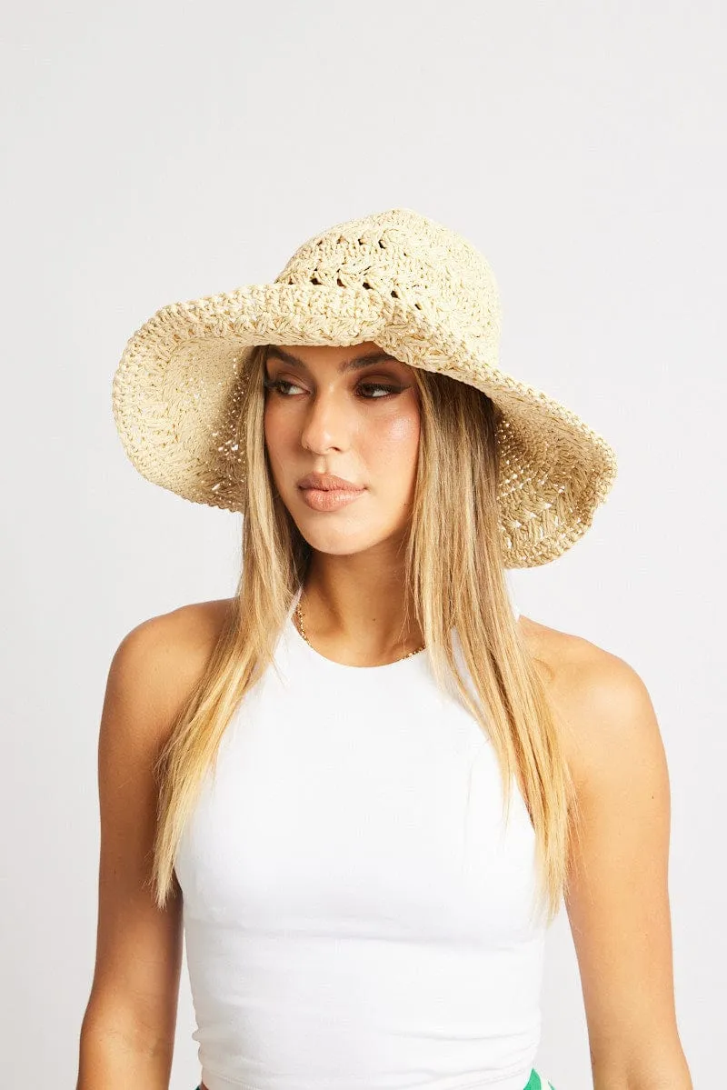 Beige Straw Hat