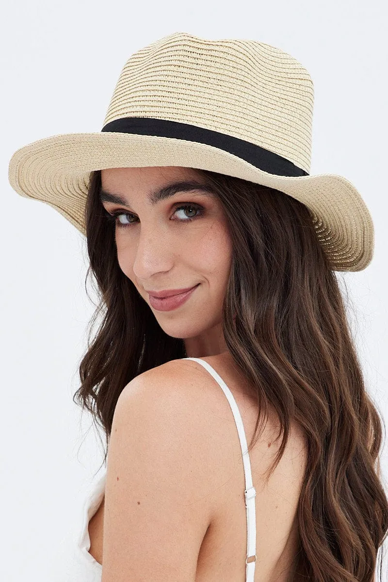 Beige Straw Hat