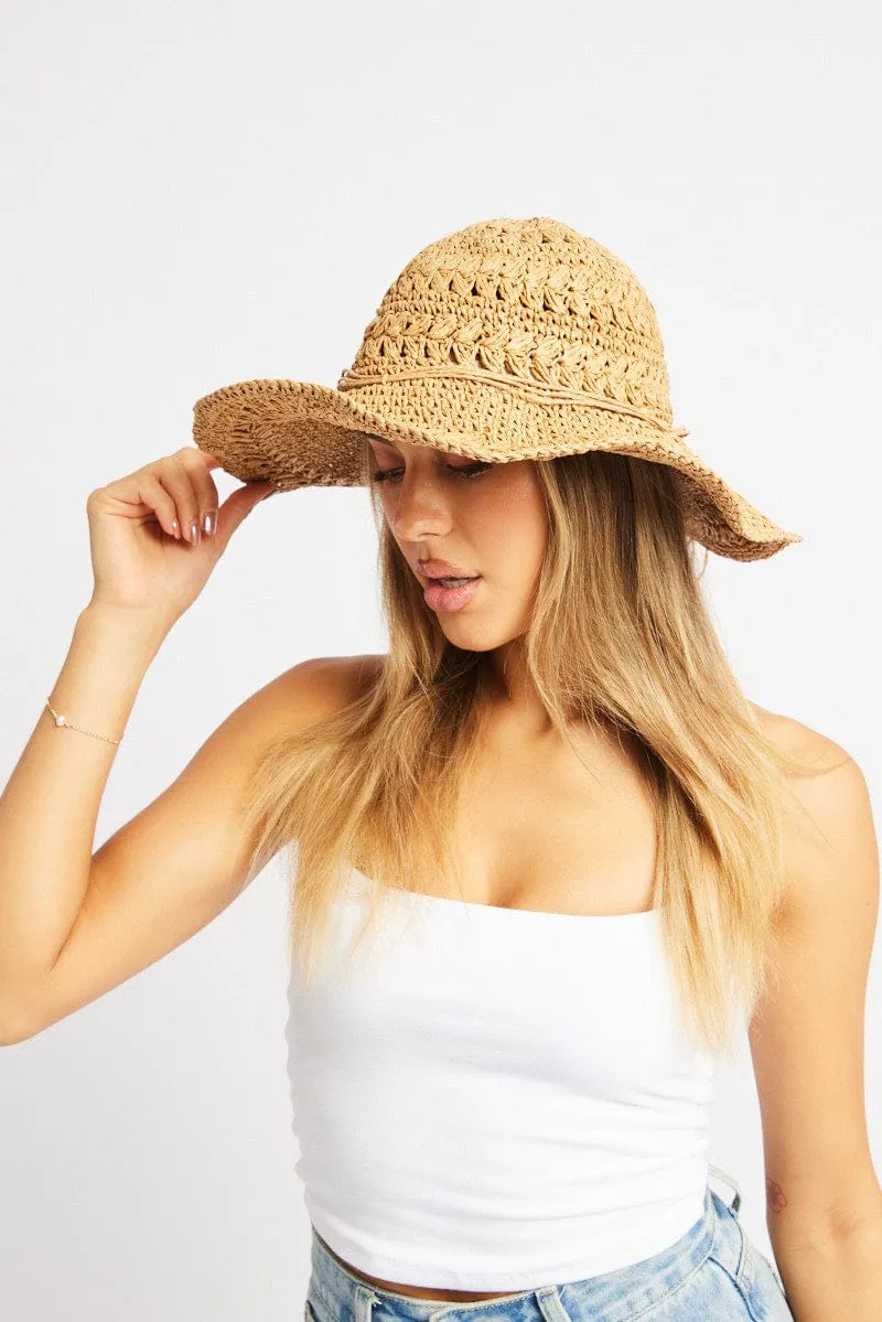 Beige Straw Hat