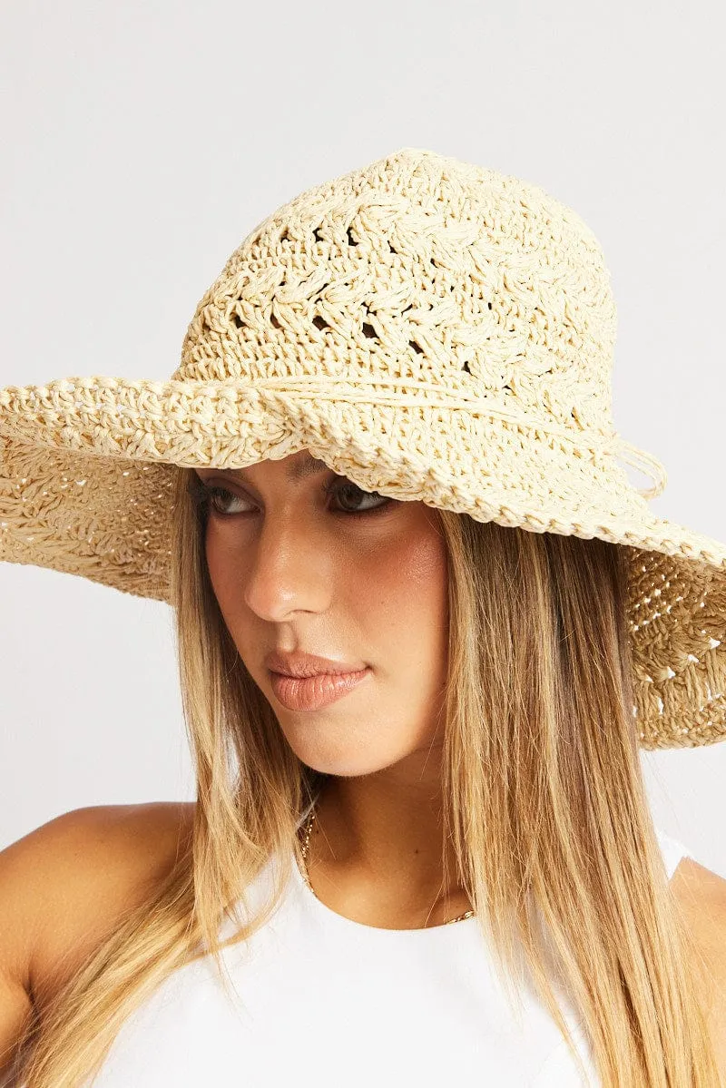 Beige Straw Hat