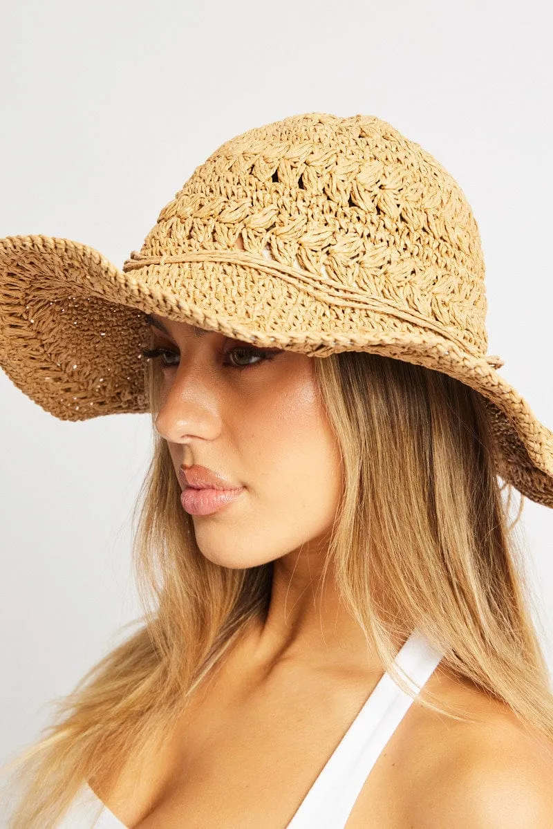 Beige Straw Hat