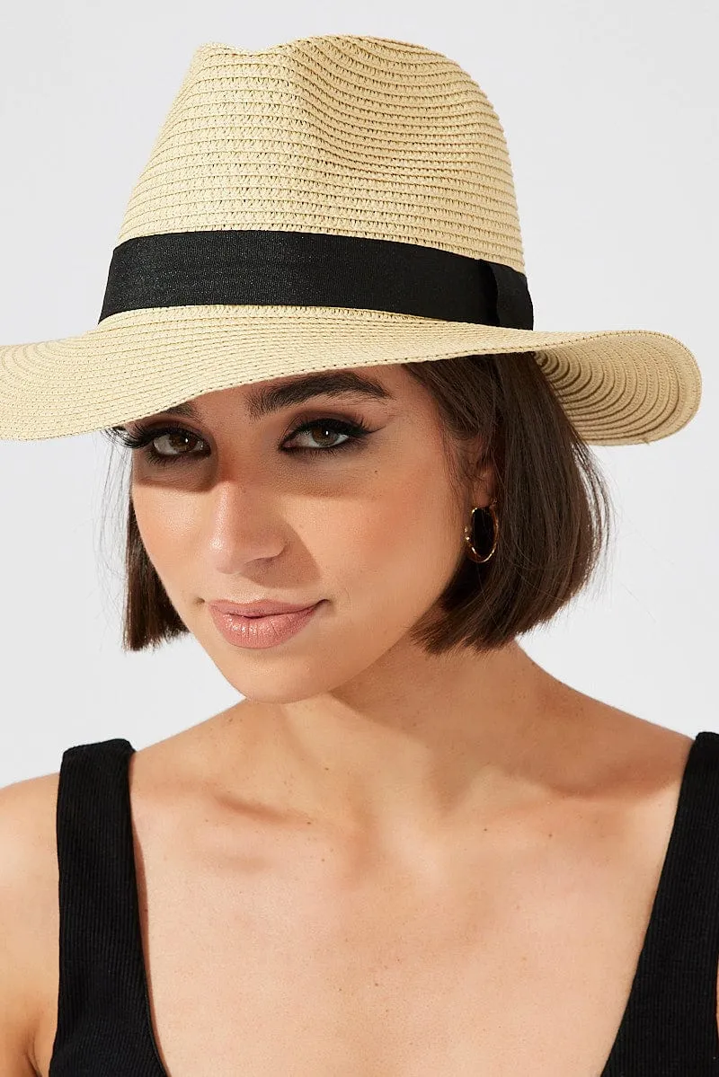 Beige Straw Hat