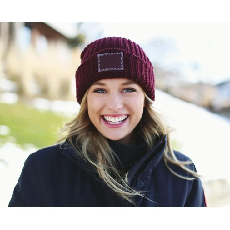 Burgundy Cuffed Beanie