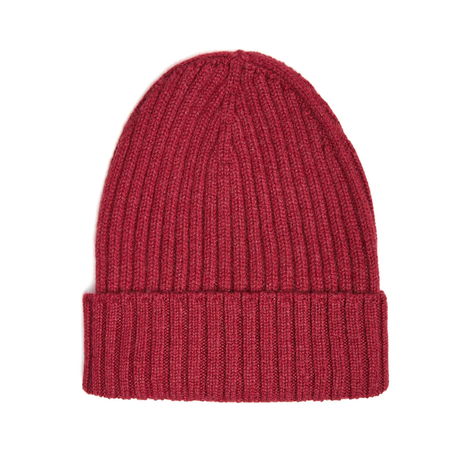 BURGUNDY RIBBED BEANIE