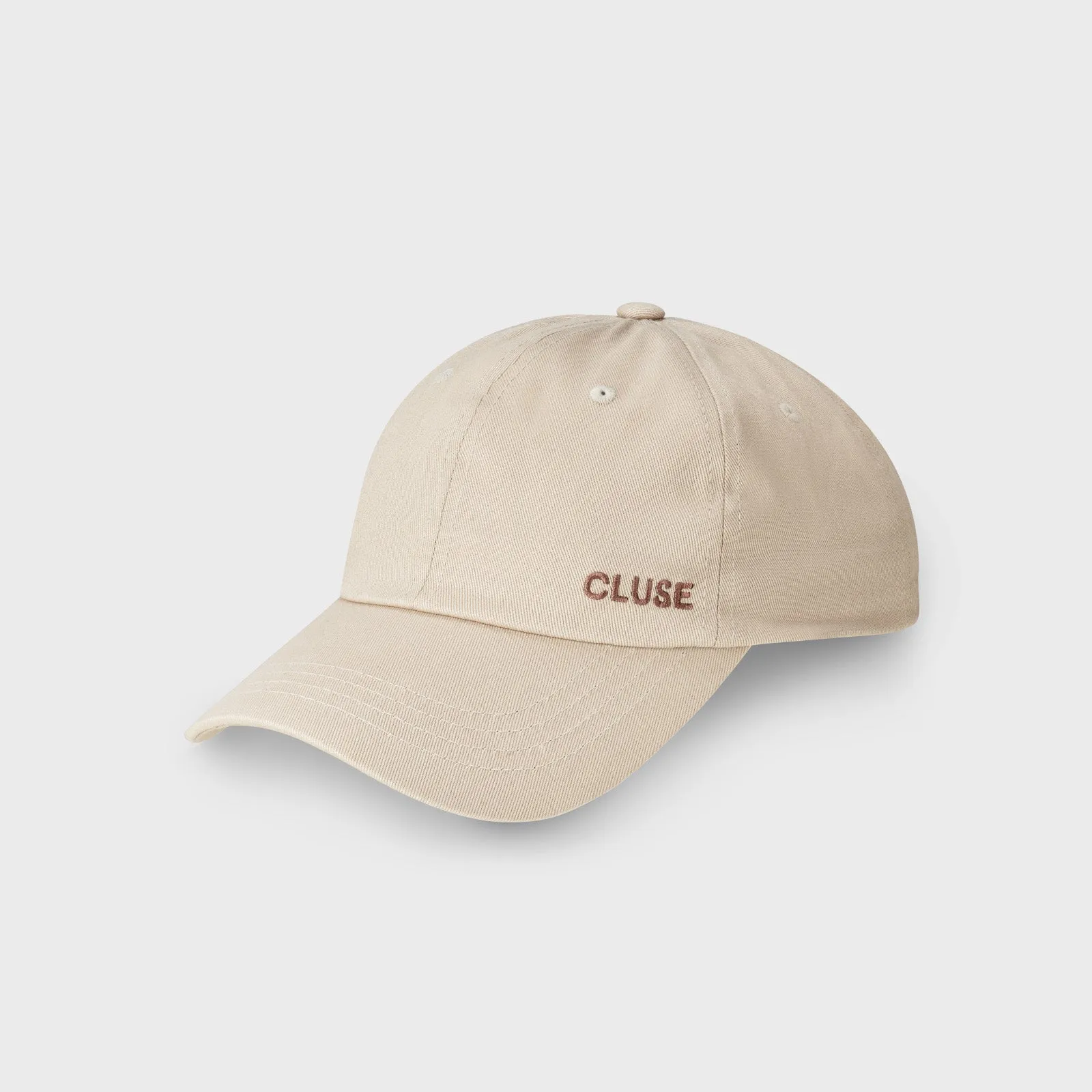 Cap Beige, Brown Logo