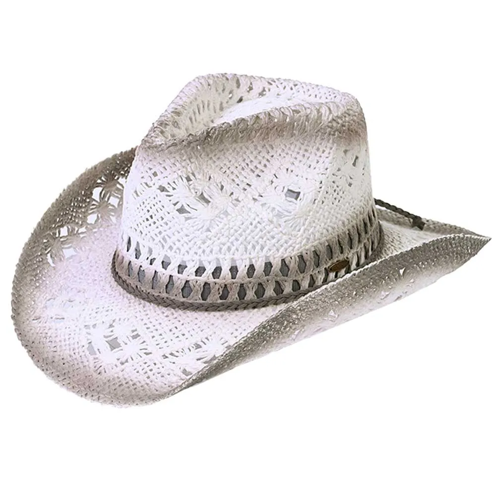 C.C Ombre Open Weave Cowboy Hat