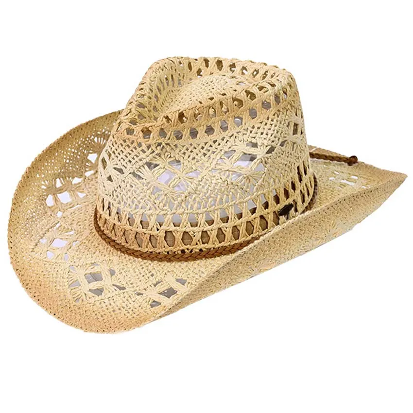 C.C Ombre Open Weave Cowboy Hat