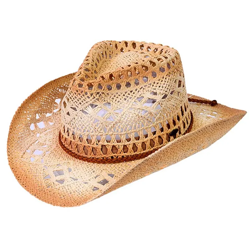 C.C Ombre Open Weave Cowboy Hat