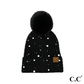 C.C. Pearl Beanie - Black