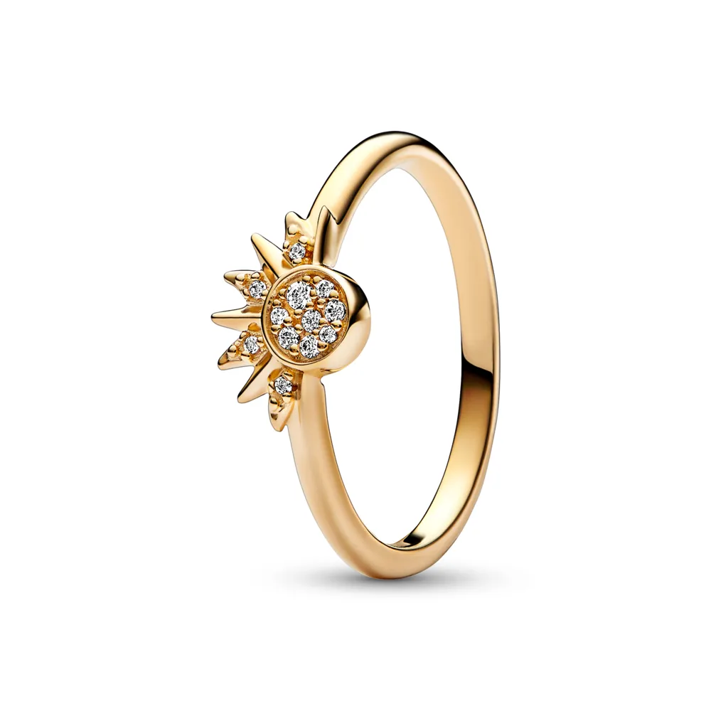 Celestial Sparkling Sun Ring