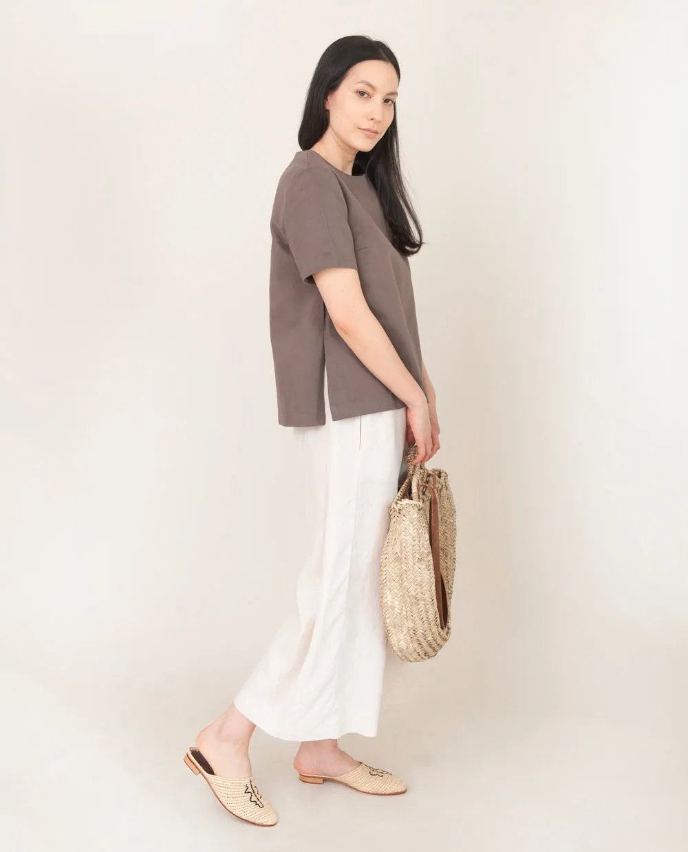 CHADIA Straw Circle Bag