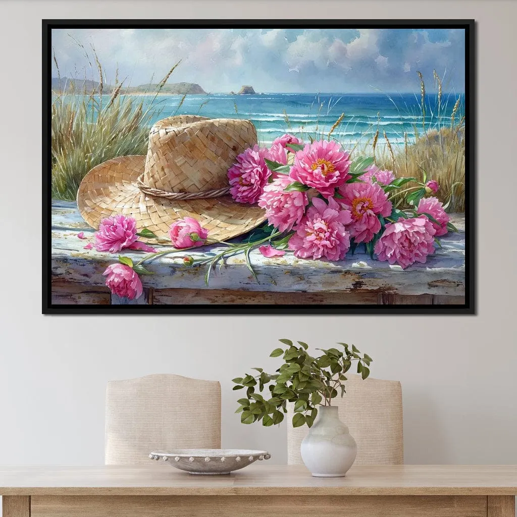 Coastal Blossoms and Sun Hat