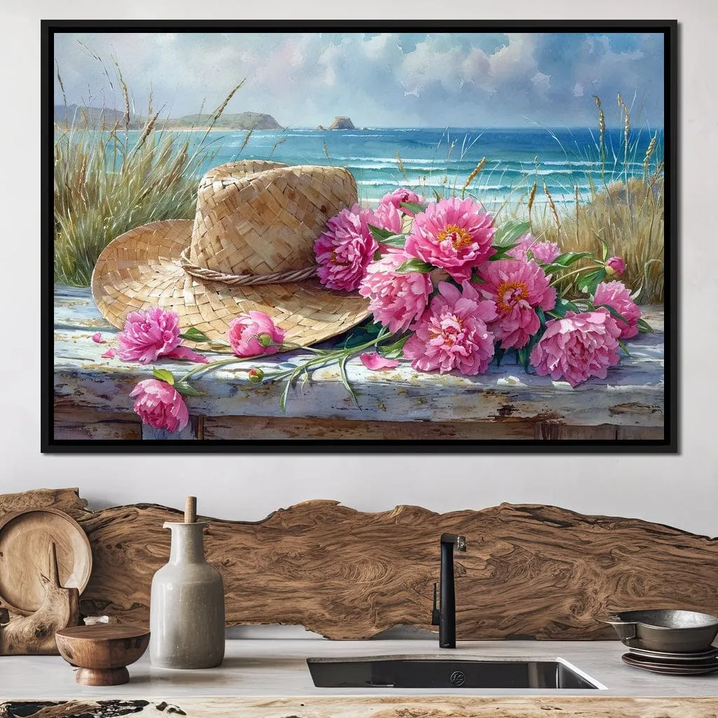 Coastal Blossoms and Sun Hat