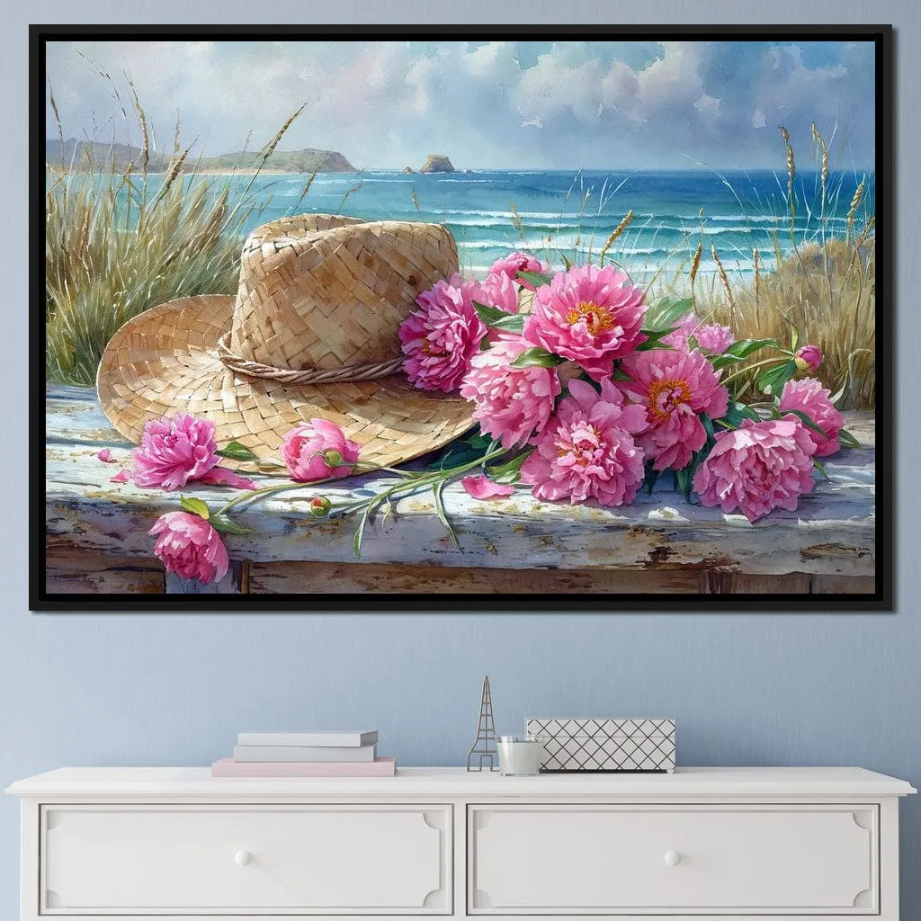 Coastal Blossoms and Sun Hat