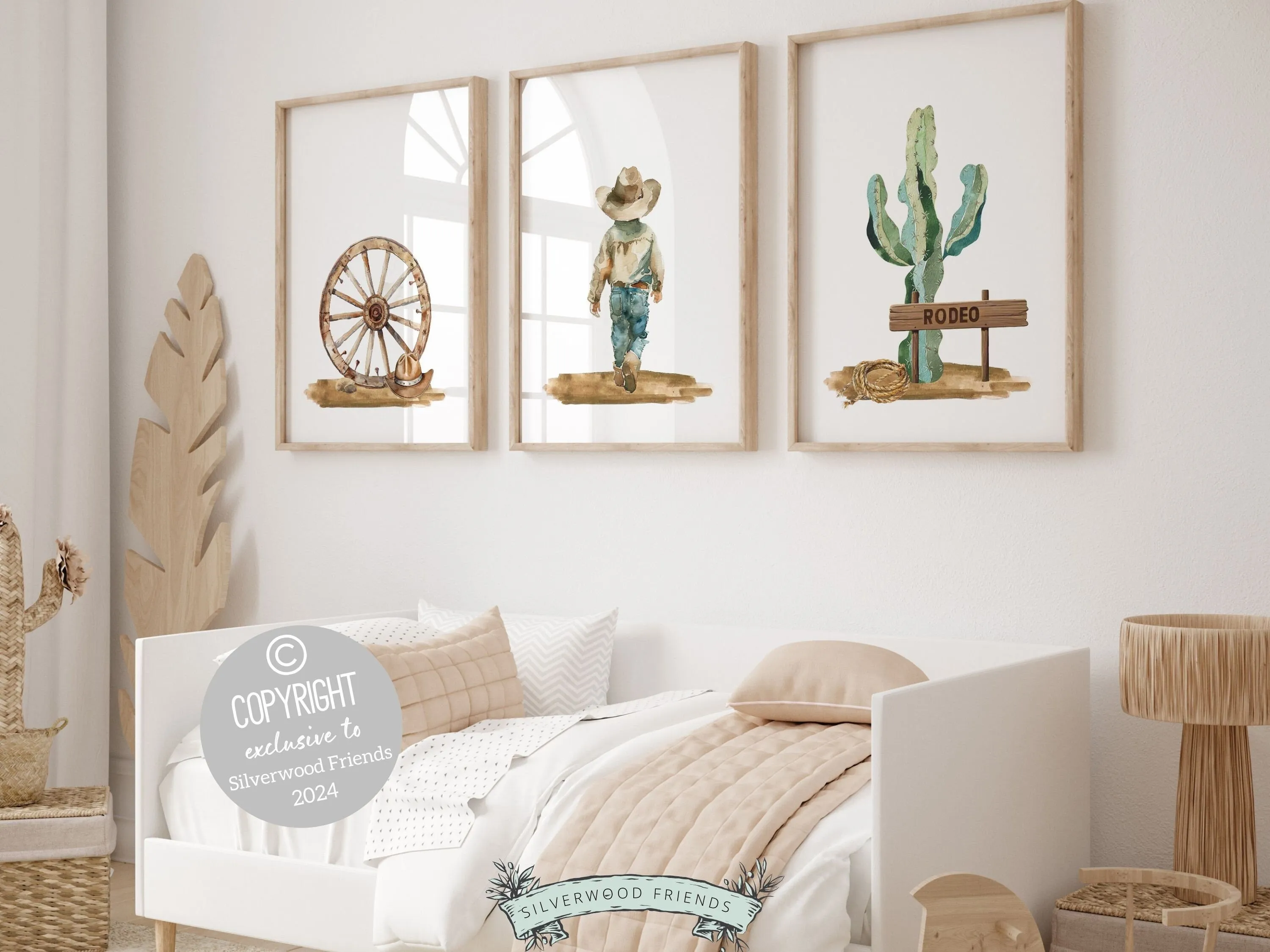 Cowboy Nursery Prints - Set 6