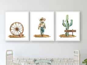 Cowboy Nursery Prints - Set 6