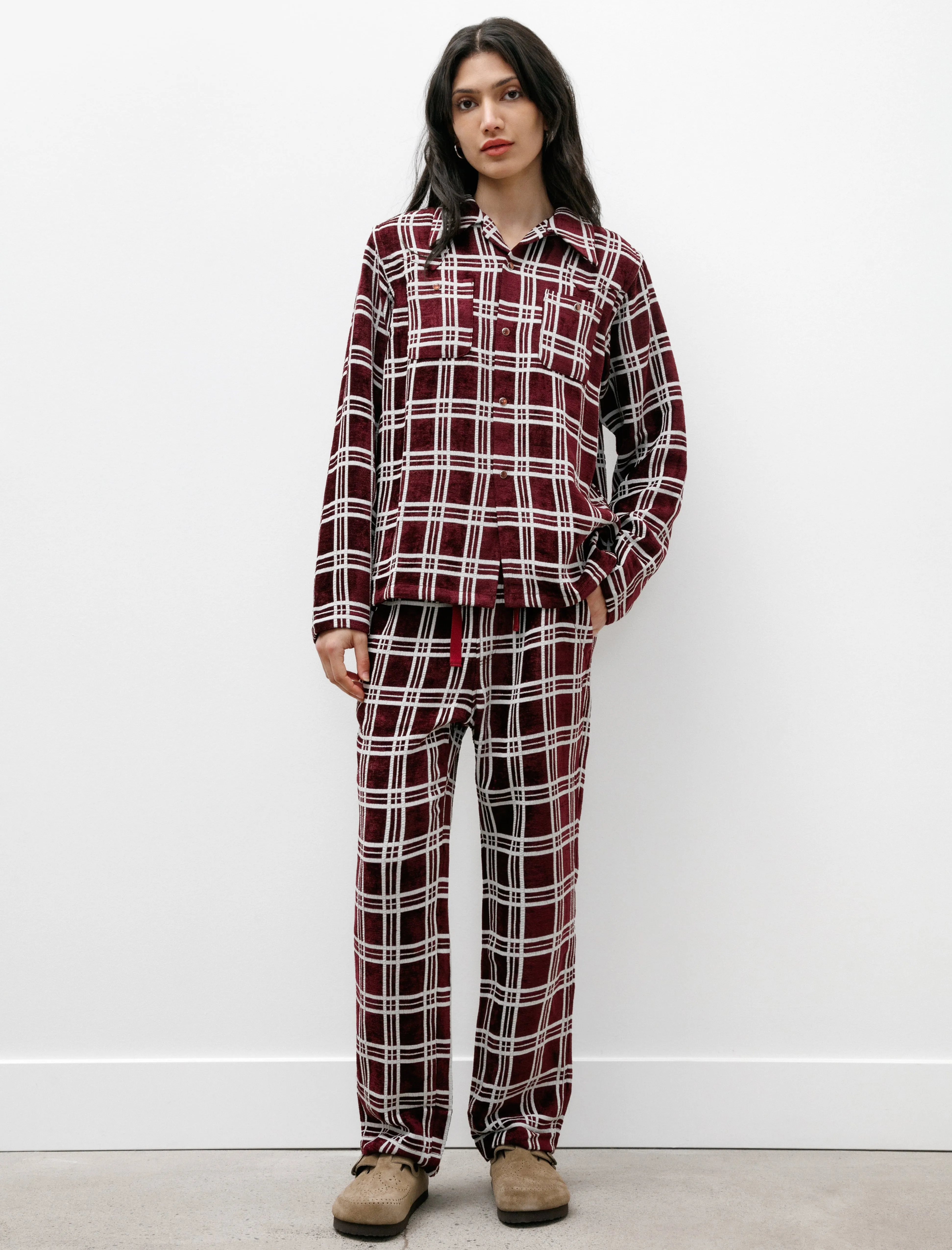 Cowboy One Up Shirt Mall Plaid Bordeaux