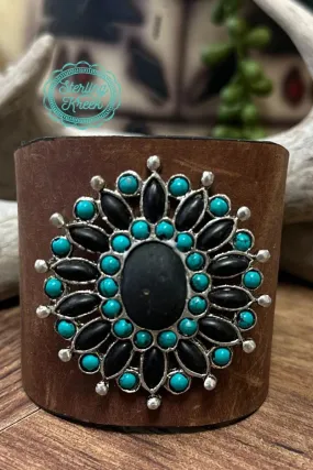 COWBOY TRAIL LEATHER CUFF BRACELET