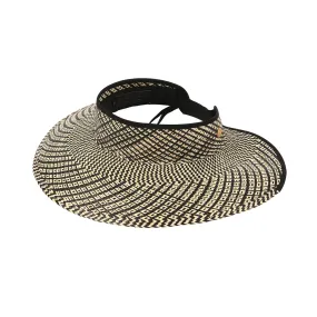 Dariana Wide Brim Visor, Natural/Black