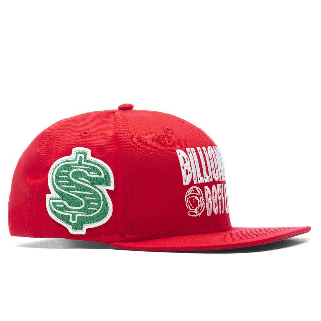 Dollar Snapback Hat - Red