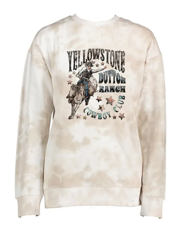 Dutton Ranch Cowboy Club Tie Dye Sweatshirt