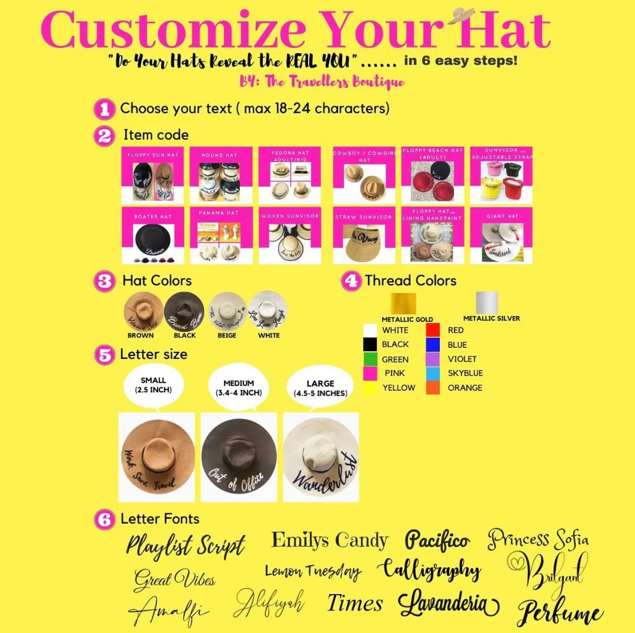 Floppy Sun Hat - CUSTOMIZE ME