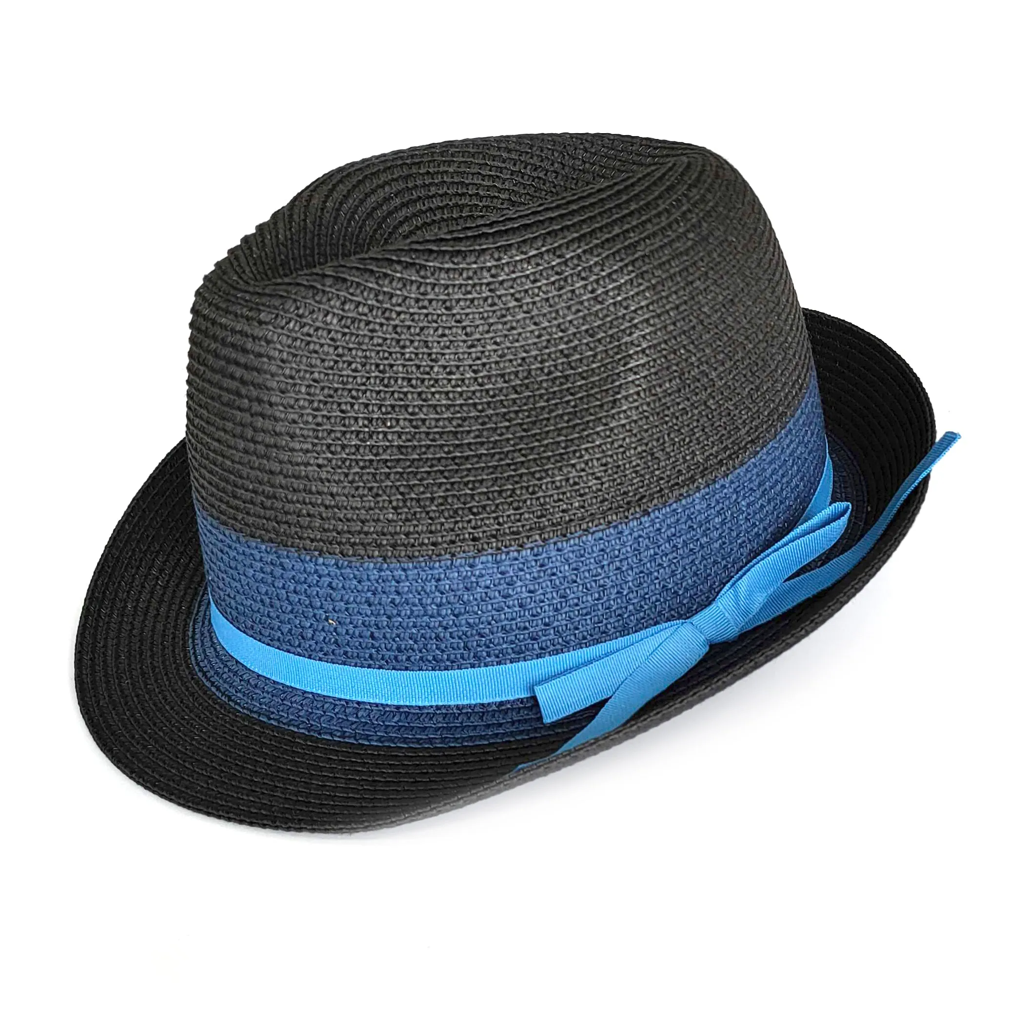 Folding Blue Travel Trilby Sun Hat