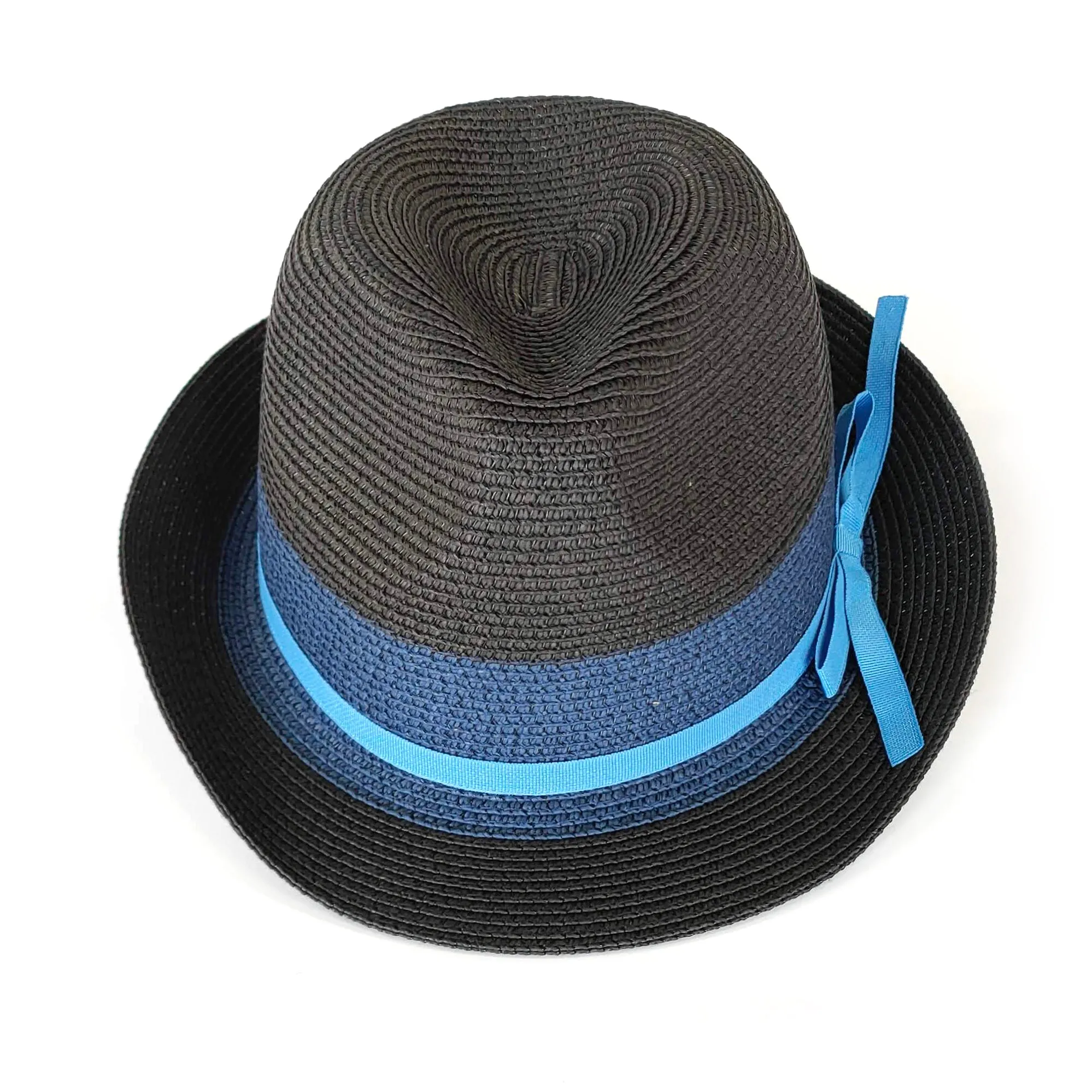 Folding Blue Travel Trilby Sun Hat