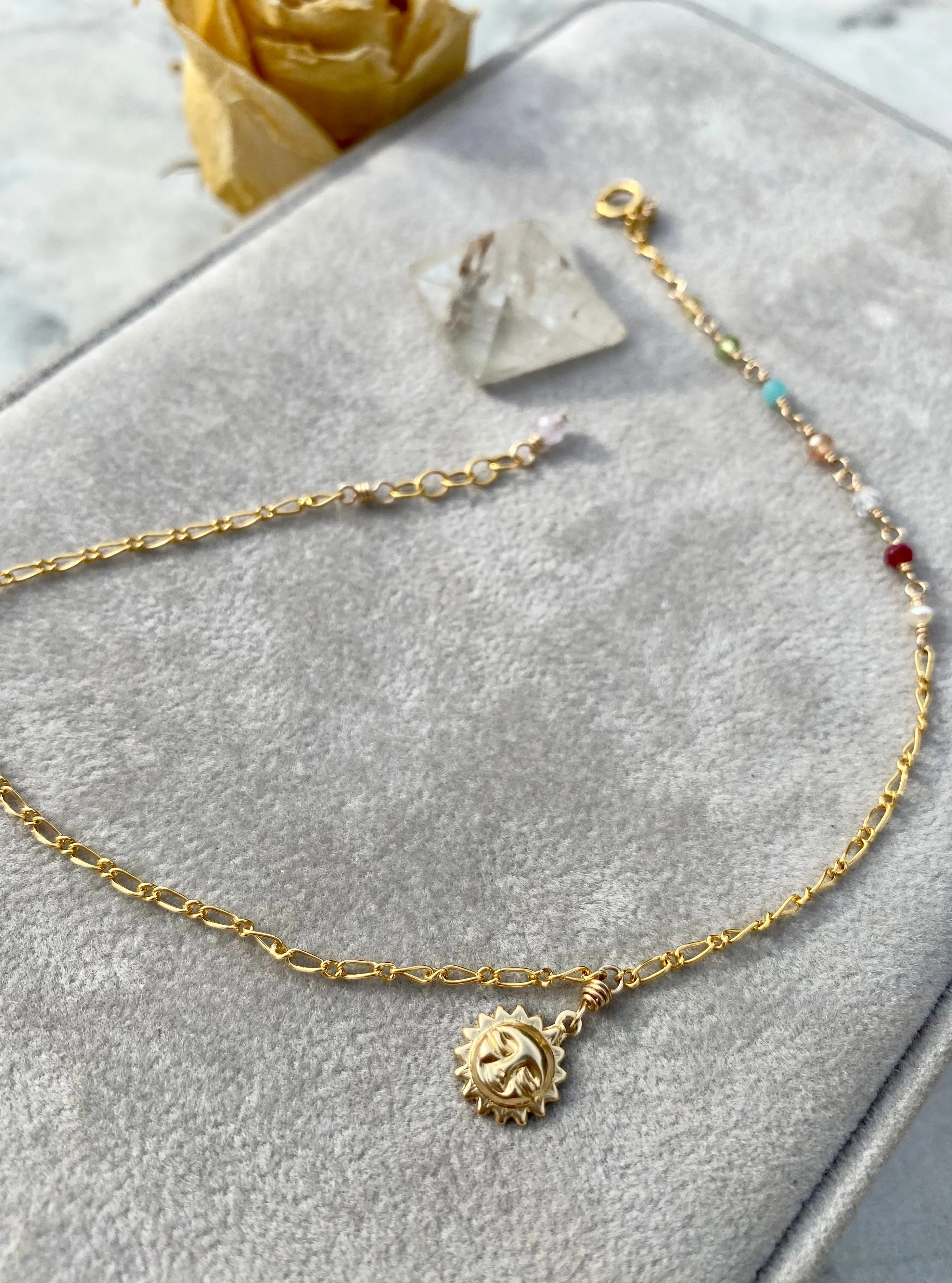 Golden Sun Charm Anklet