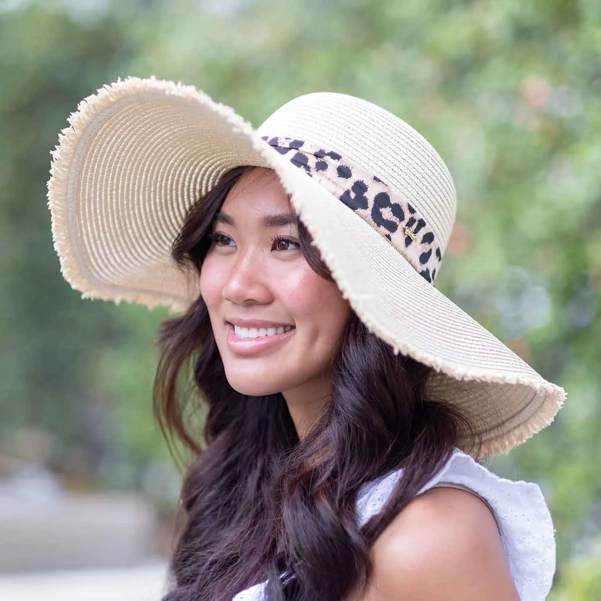 Hampton Sun Hat with Leopard Band