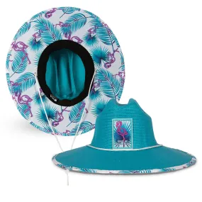 Keys Straw Hat | Neon Mingos | Teal