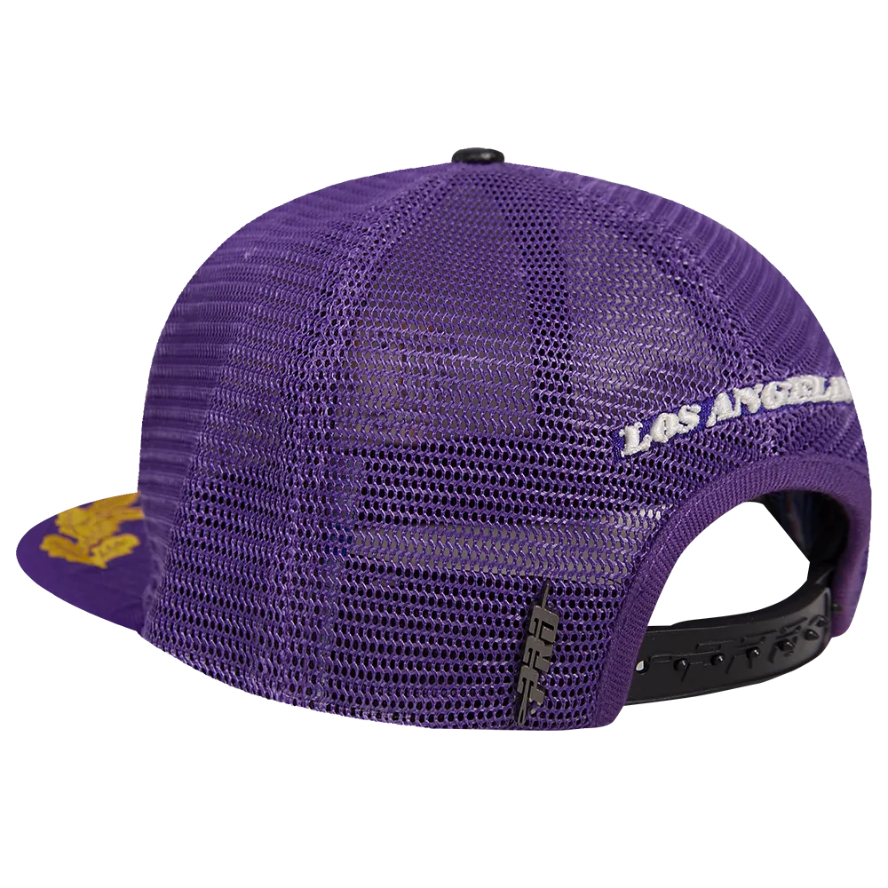 LOS ANGELES LAKERS VISOR ELITE CLASSIC TRUCKER (EGGSHELL/ PURPLE)