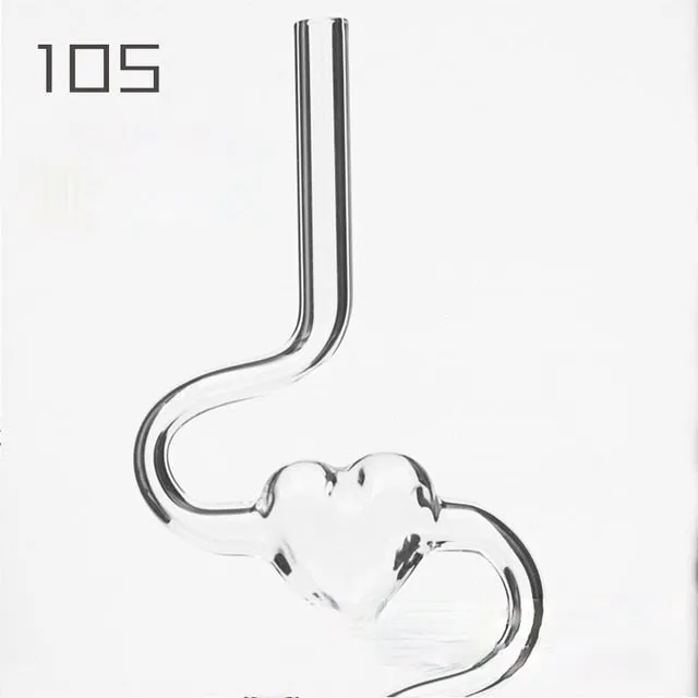 Love Shaped Glass Straw W382