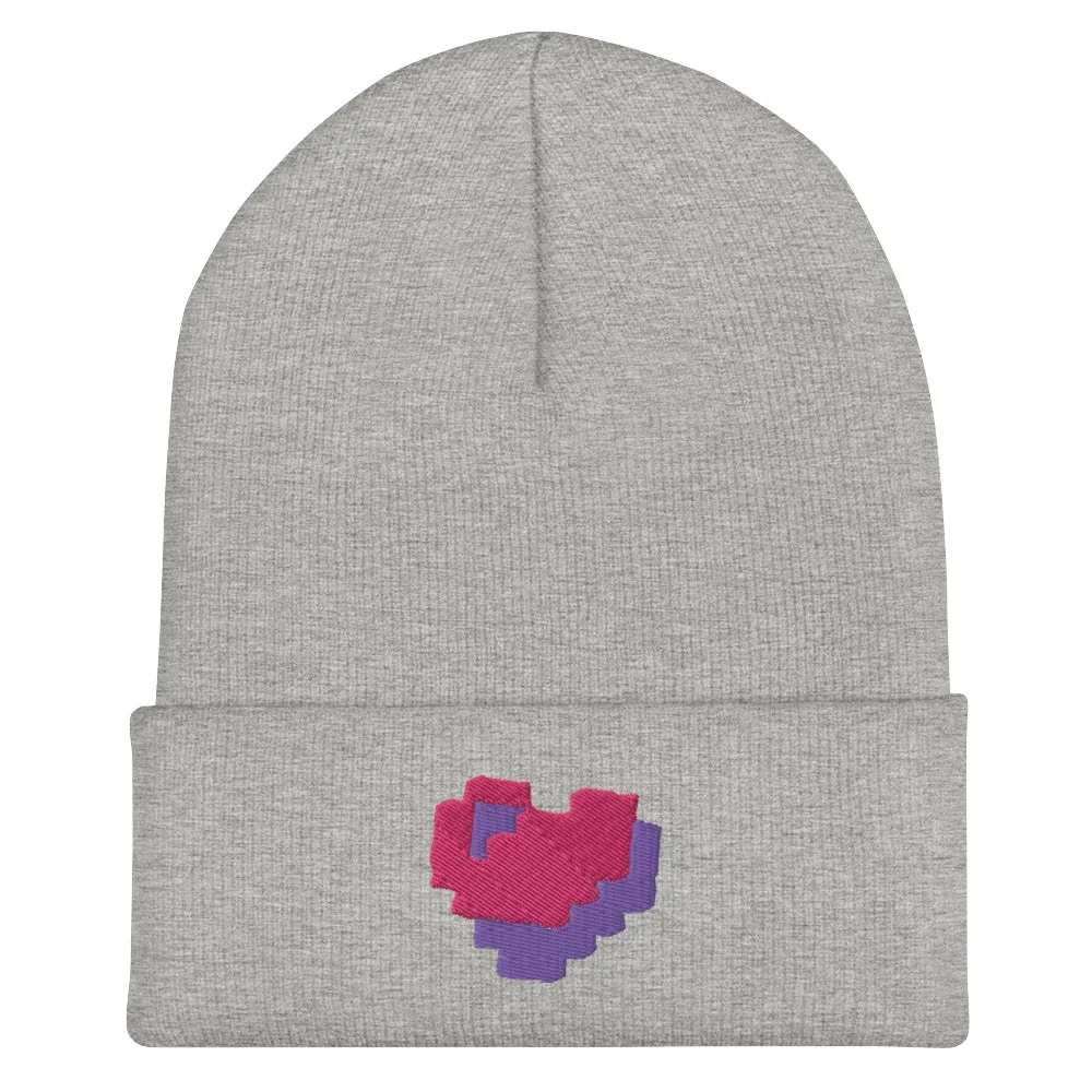 Minecraft Heart Cuffed Beanie