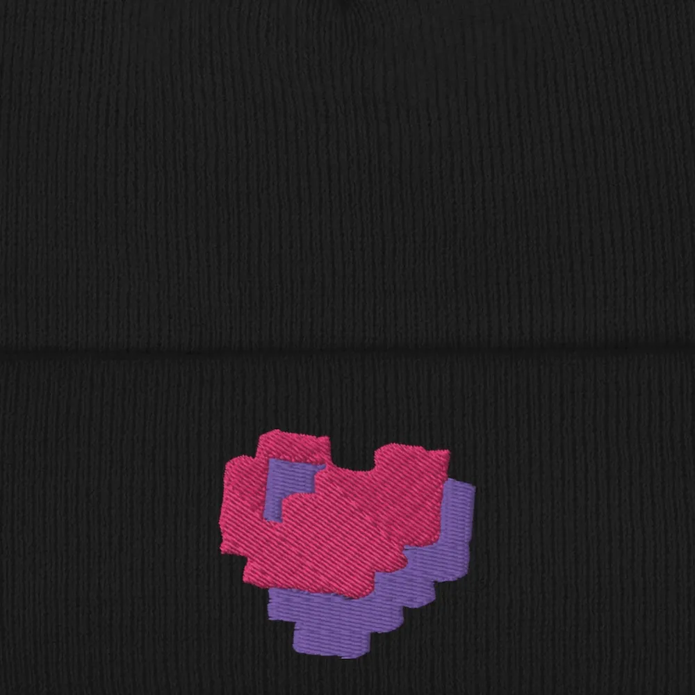 Minecraft Heart Cuffed Beanie