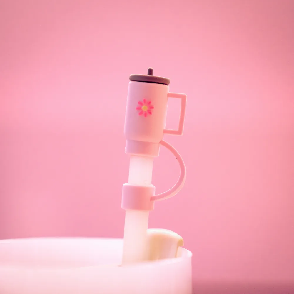 Mini Pink Tumbler Straw Cover