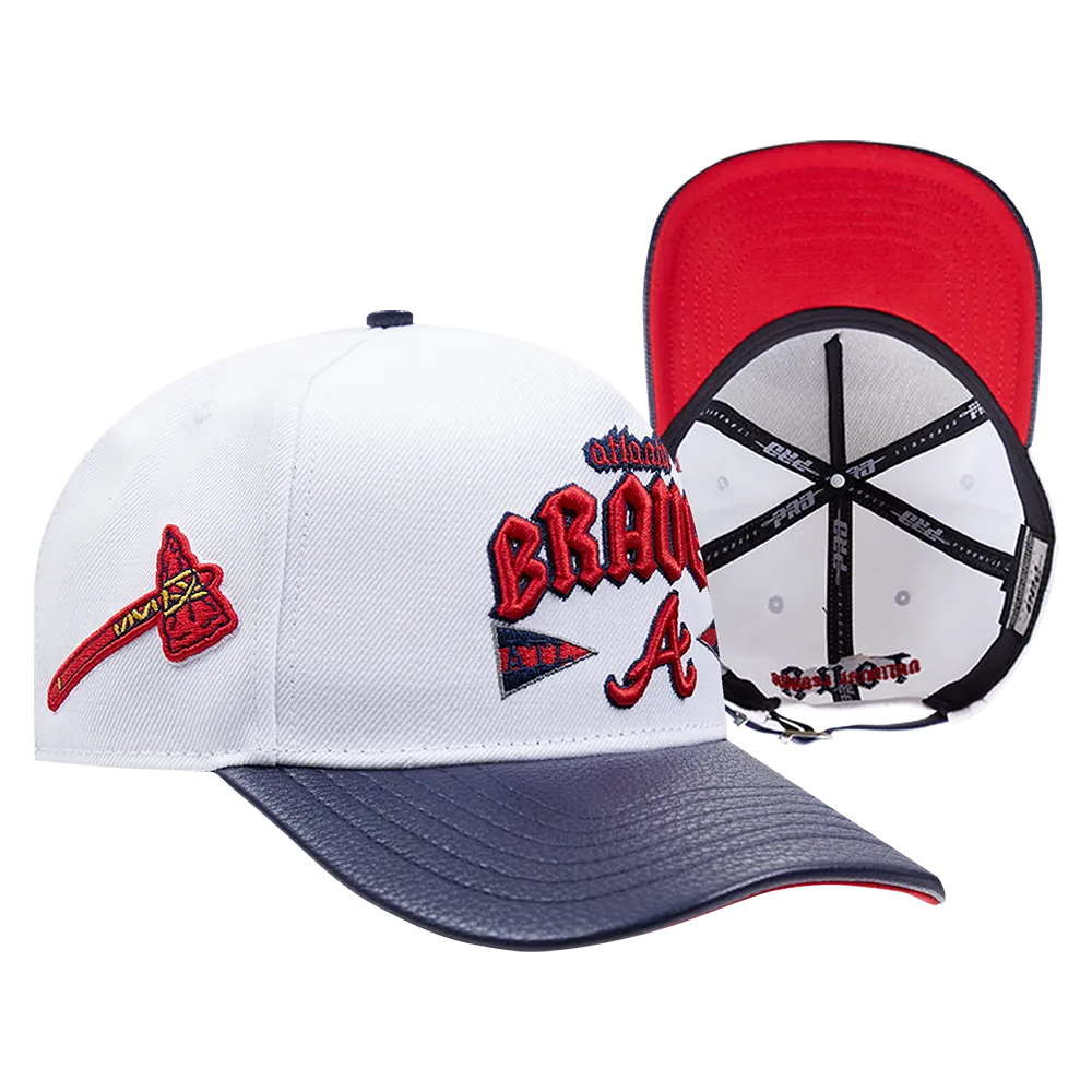 MLB ATLANTA BRAVES CITY TOUR ESSENTIAL CURVED VISOR STRAPBACK (WHITE)