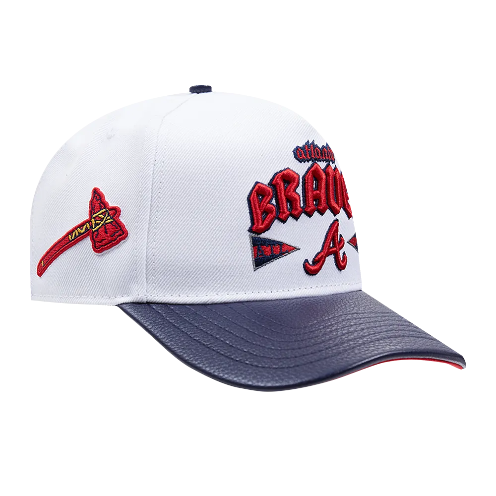 MLB ATLANTA BRAVES CITY TOUR ESSENTIAL CURVED VISOR STRAPBACK (WHITE)