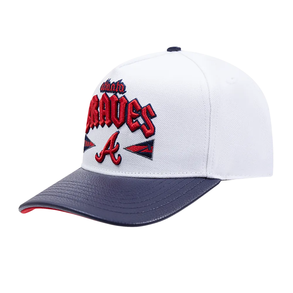 MLB ATLANTA BRAVES CITY TOUR ESSENTIAL CURVED VISOR STRAPBACK (WHITE)