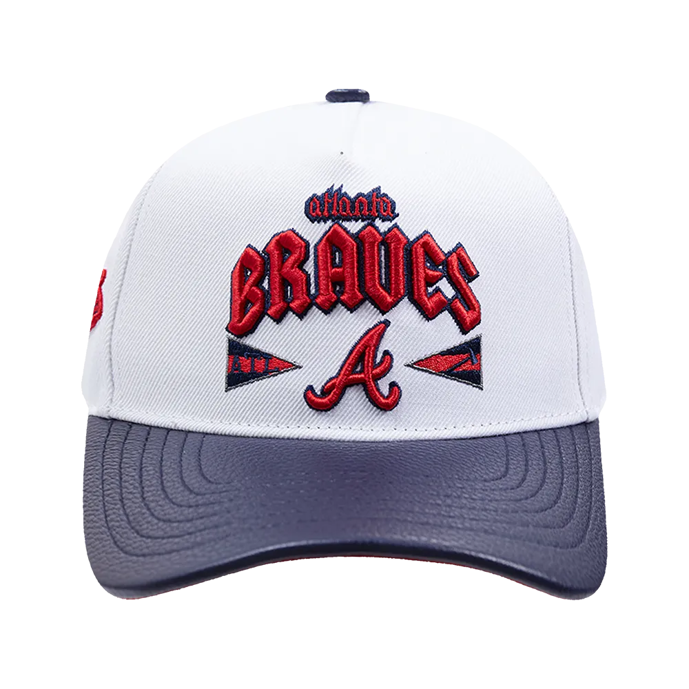 MLB ATLANTA BRAVES CITY TOUR ESSENTIAL CURVED VISOR STRAPBACK (WHITE)