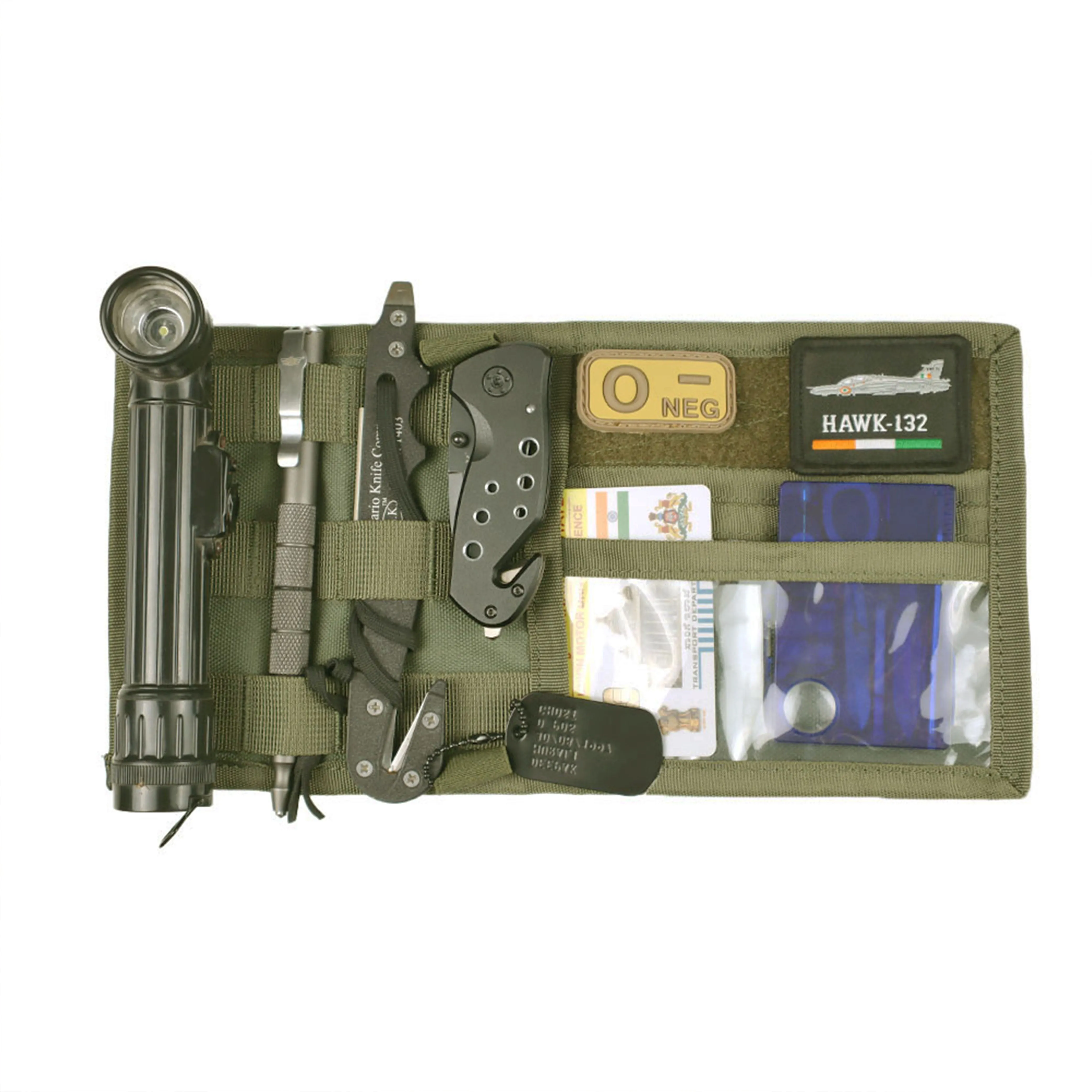 MOLLE Car Visor Organiser With Pockets - Olive Green