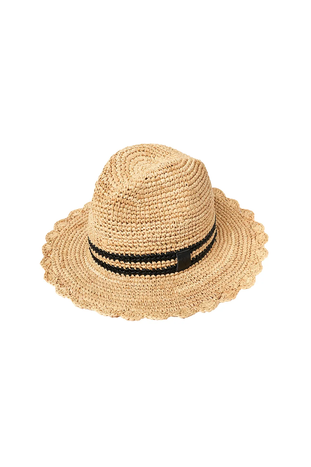 Natural with Black Stripe Straw Hat